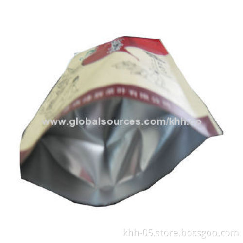 Plastic Stand-up Zipper Bag for Food Packaging, with High Barrier and Long Shelf Life
